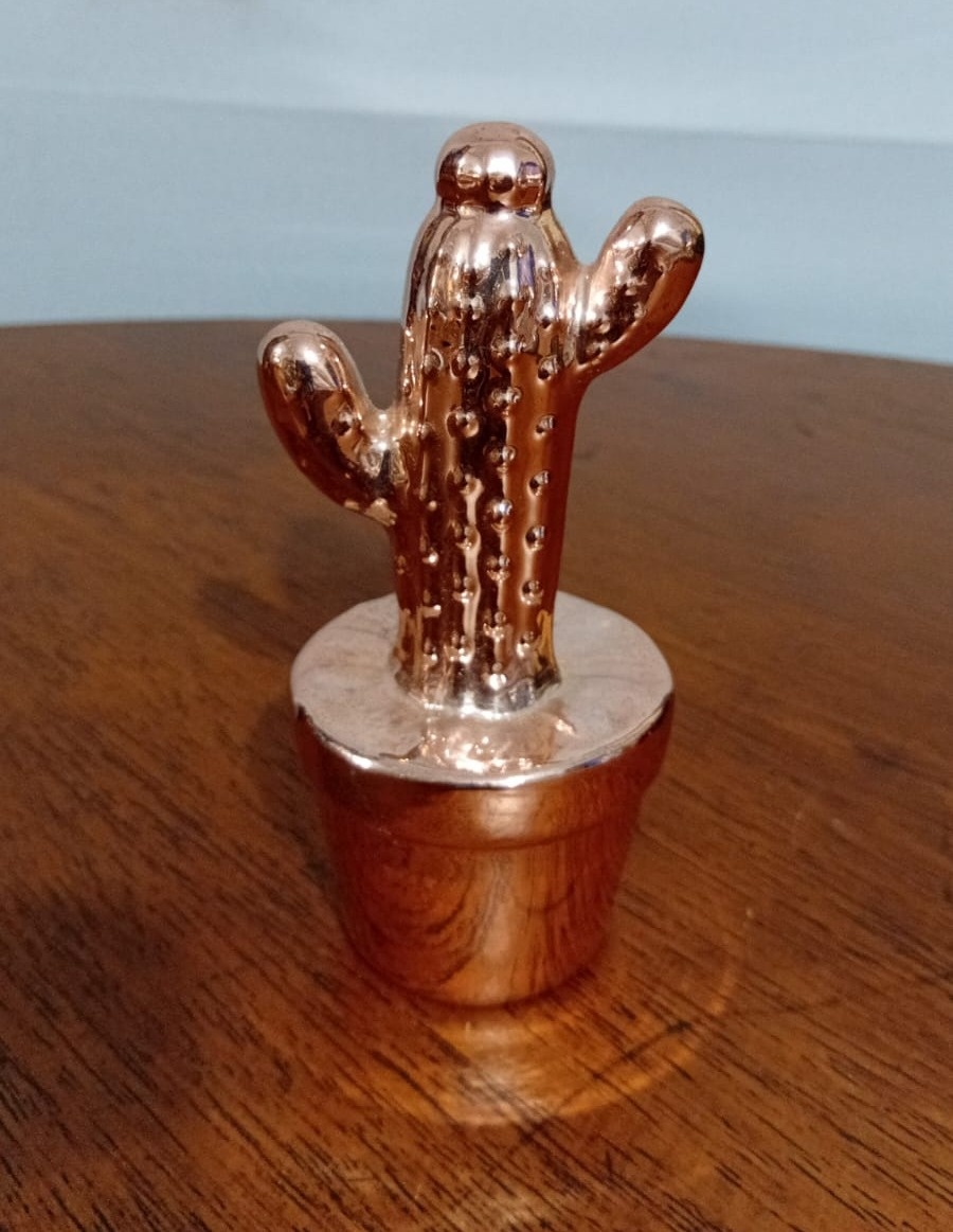 Cacto Dourado 12X7Cm - Beck Decorações