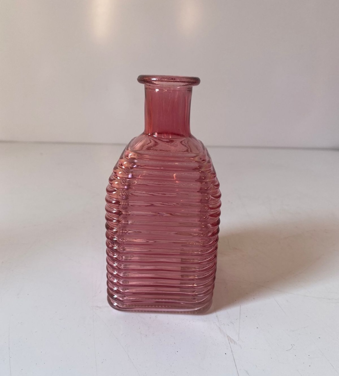 Garrafa Li Cristal Rosa 3,5X14Cm - Beck Decorações