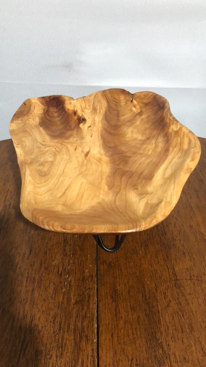 Bandeja Mad. Abaulada Aramado G 37X16Cm - Beck Decorações