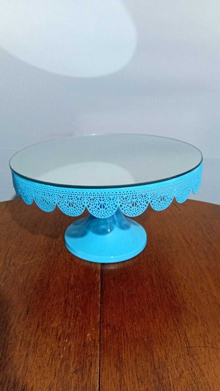 Peça Espelhada Babado G Azul Claro 30X18Cm - Beck Decorações