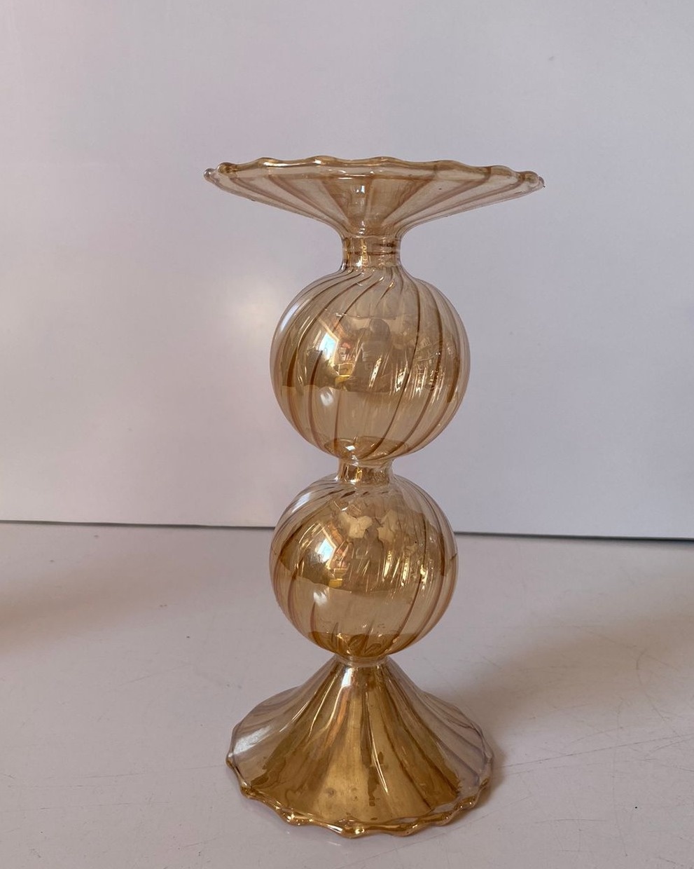 Taça Bombom Vidro Dour. 7X17Cm - Beck Decorações
