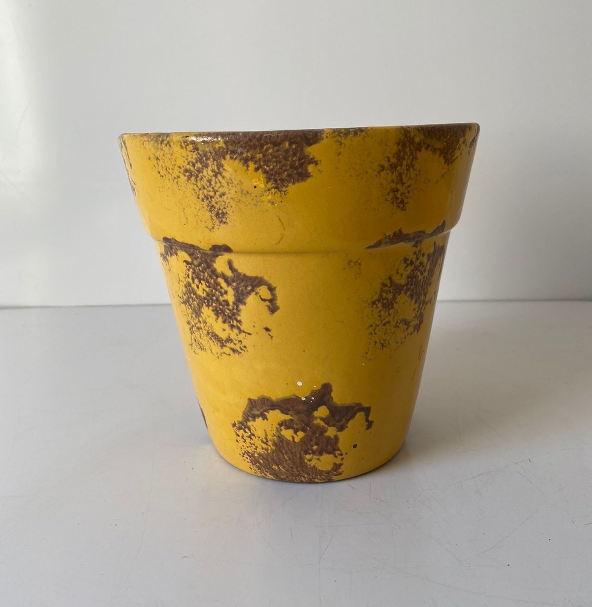 Vaso Craquelê Am Esc. 17X17Cm - Beck Decorações