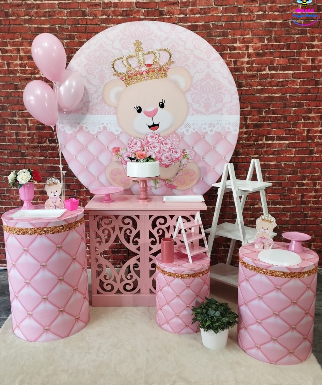 Alugar Tema Para Decoração de Festa Usinha Realeza (Modelo 3) - Majas Pegue e Monte