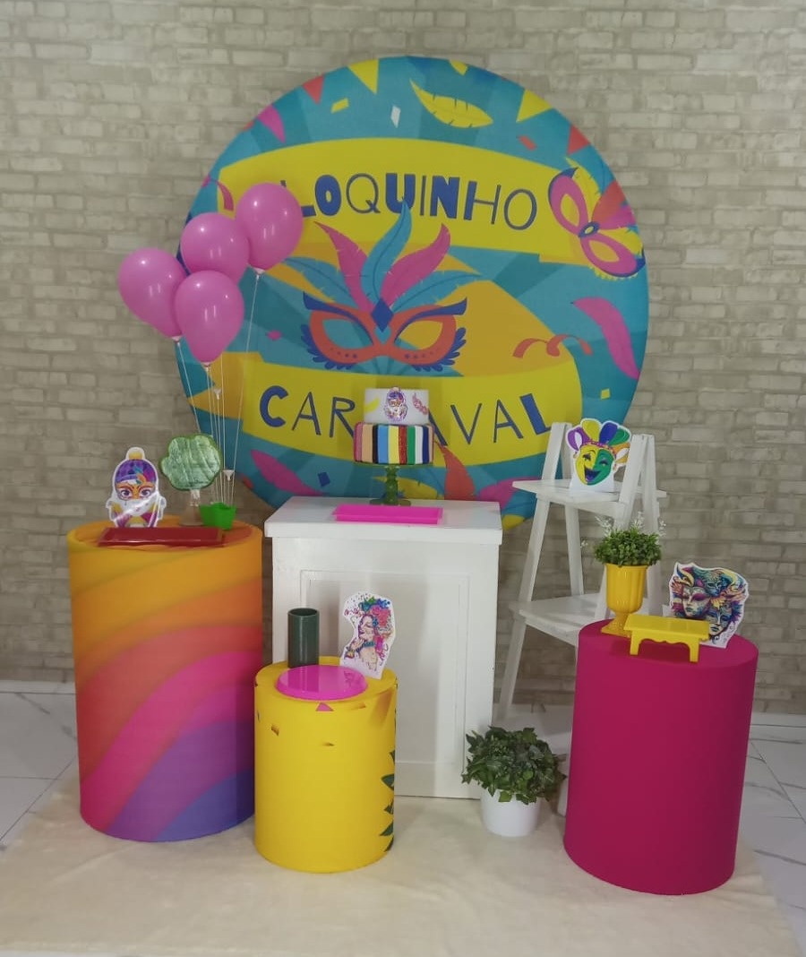 Alugar Tema Para Decoração de Festa Carnaval (Modelo3) - Majas Pegue e Monte