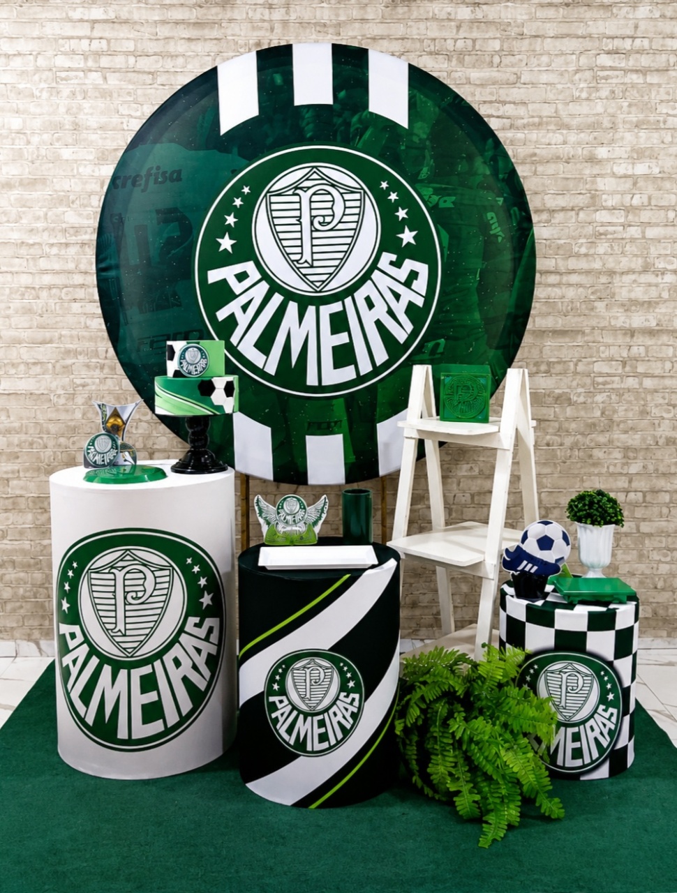 Alugar Tema Para Decoração de Festa Time Do Palmeiras 2 (Modelo 2) - Majas Pegue e Monte