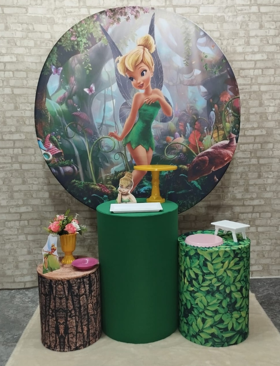 Alugue Tema Para Decoração de Festa Tinkerbel Fada Sininho  (Modelo 1) - Majas Pegue e Monte