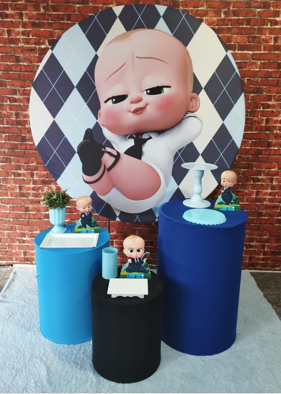 Alugar Tema Para Decoração de Festa Poderoso Chefinho (Modelo 1) - Majas Pegue e Monte