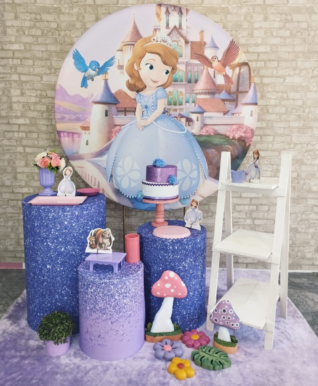 Alugar Tema Para Decoração de Festa Princesa Sofia (Modelo 2) - Majas Pegue e Monte