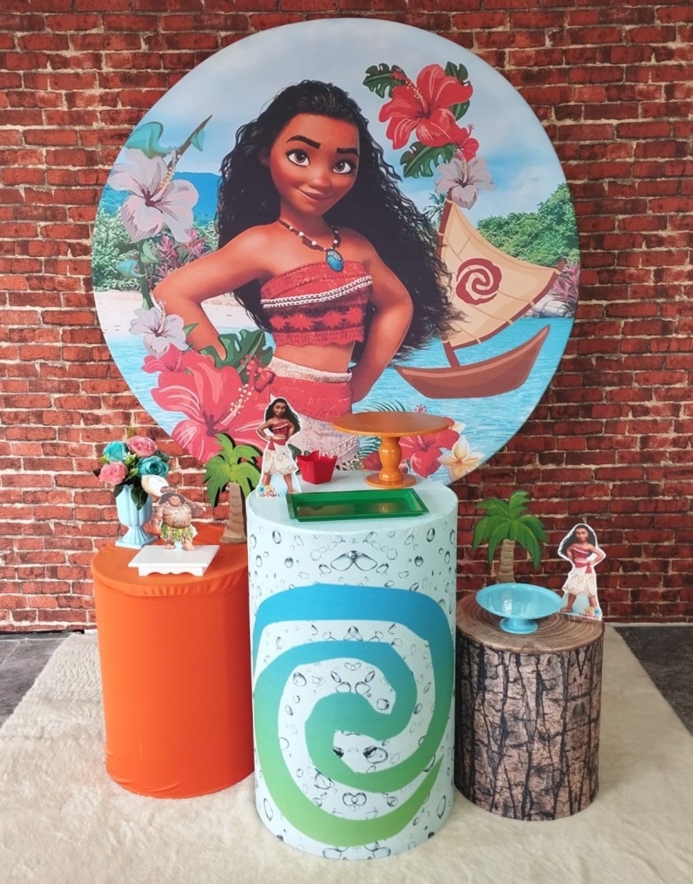 Aluguel de Tema Para Decoração de Festa Moana (Modelo 1) - Majas Pegue e Monte