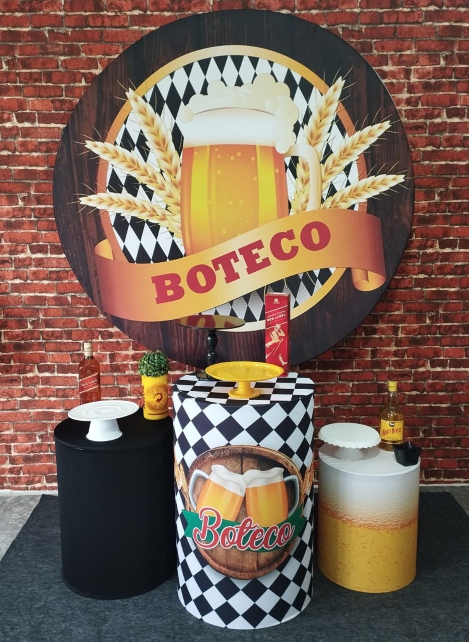 Alugar Tema Para Decoração de Festa Boteco Tecido (Modelo 2) - Majas Pegue e Monte