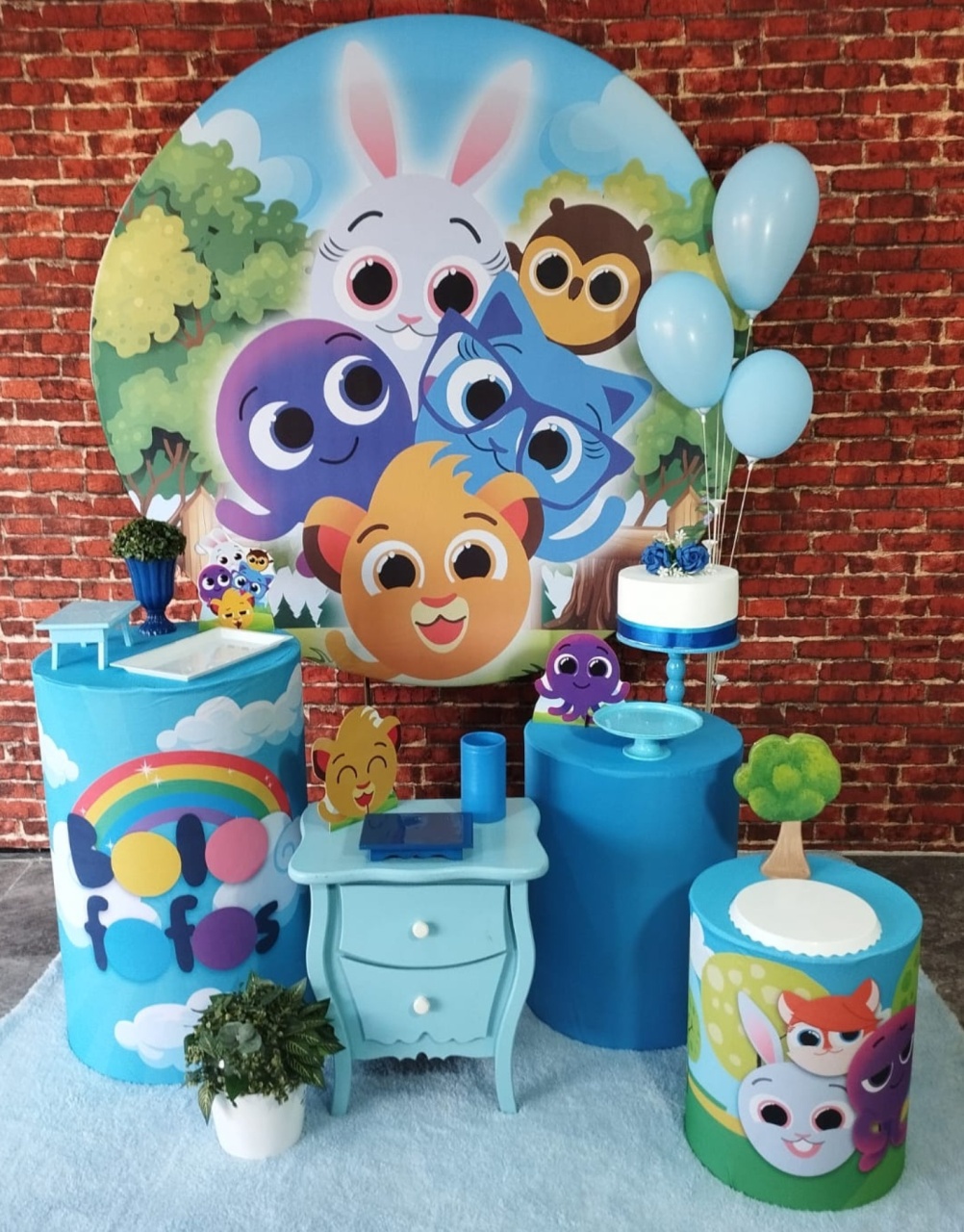Alugar Tema Para Decoração de Festa Bolofofos (Modelo 2) - Majas Pegue e Monte