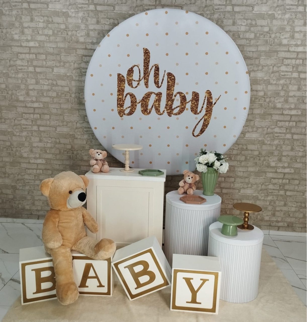 Alugar Tema Para Decoração de Festa Chá Bebê Oh Baby (Modelo 3) - Majas Pegue e Monte