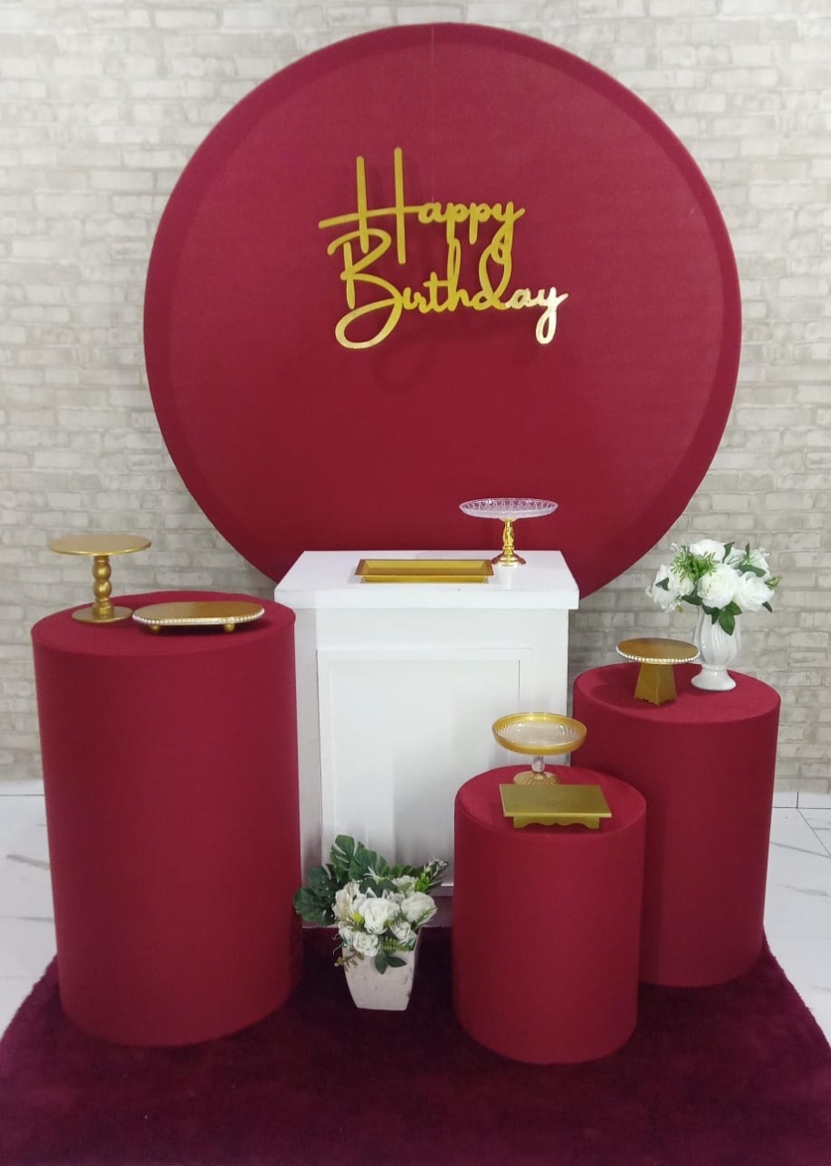 Alugar Tema Para Decoração de Festa Happy Birthday (Modelo 5) - Majas Pegue e Monte