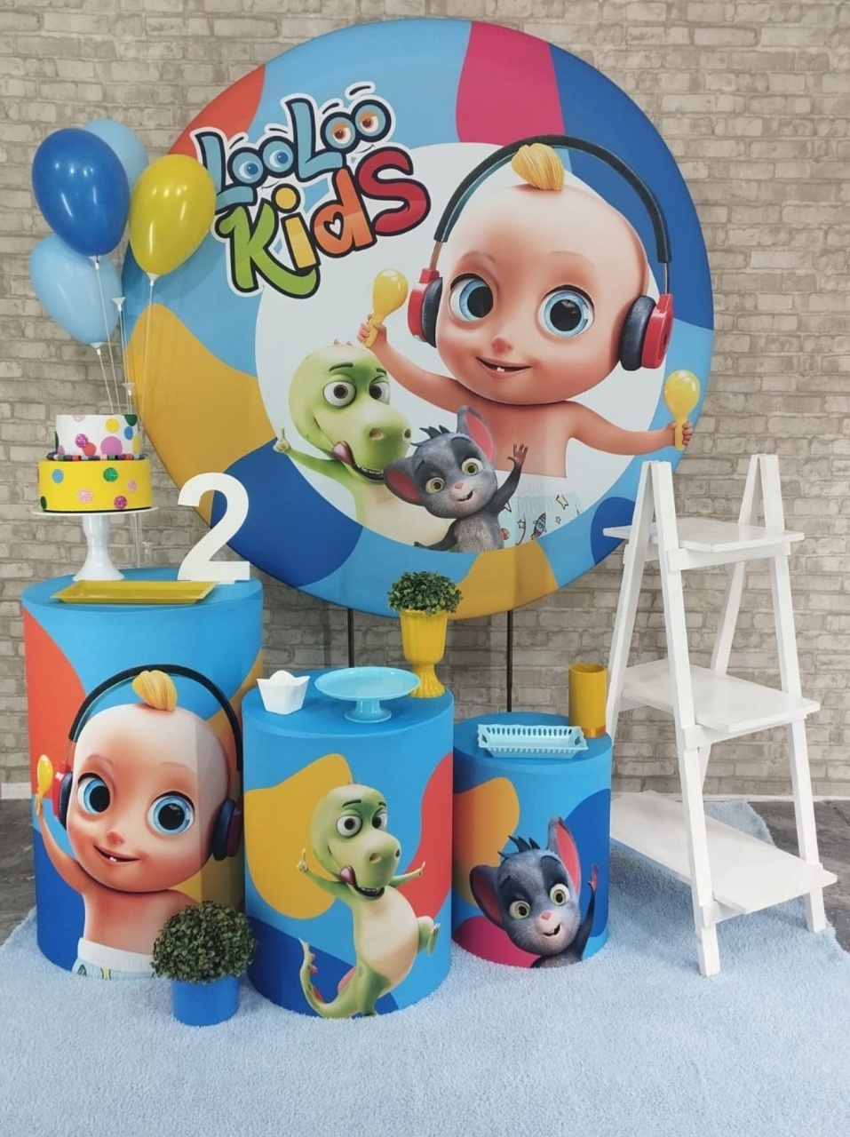 Alugar Tema Para Decoração de Festa Lolokids (Modelo 2) - Majas Pegue e Monte