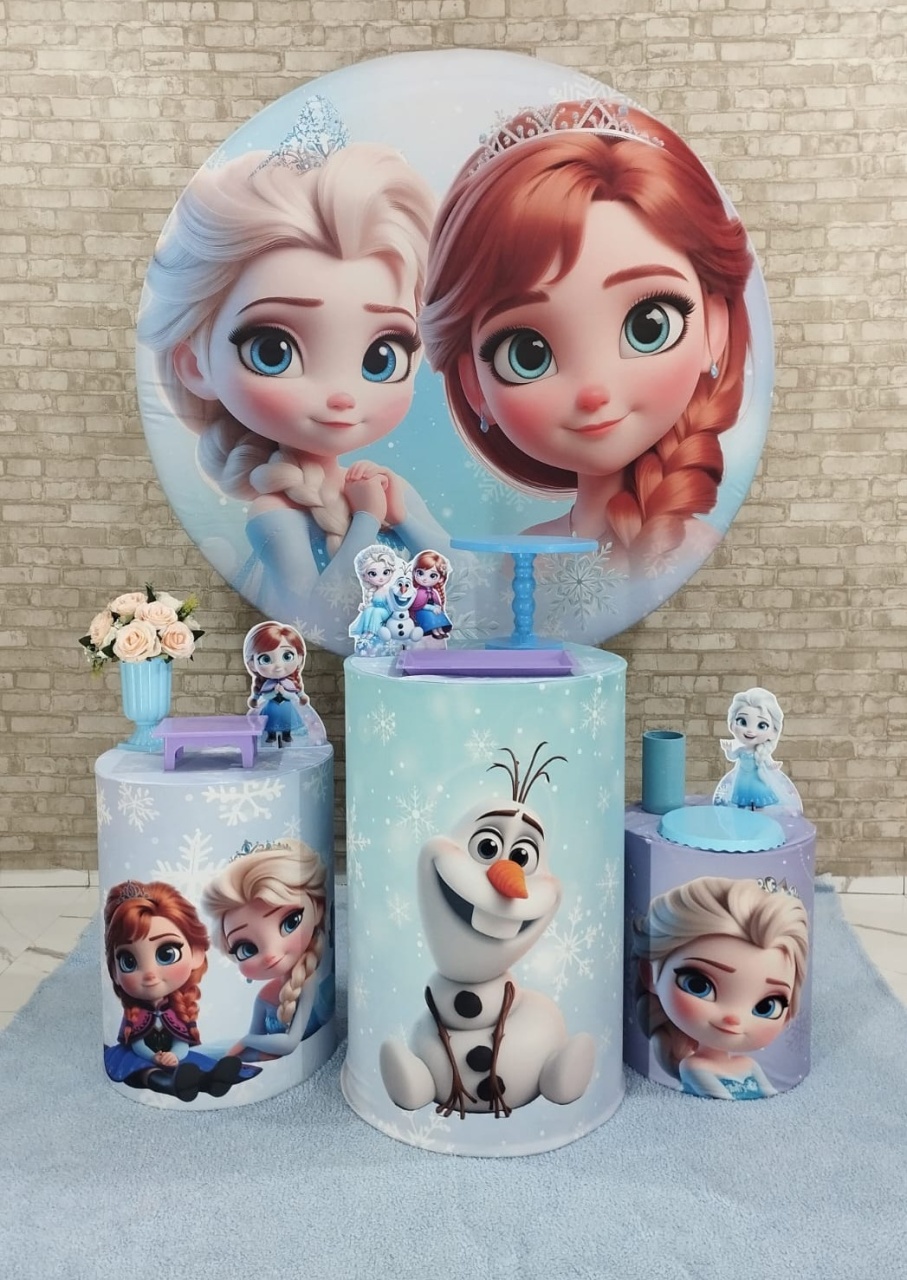 Alugue Tema Para Decoração de Festa Frozen Baby (Modelo 1) - Majas Pegue e Monte