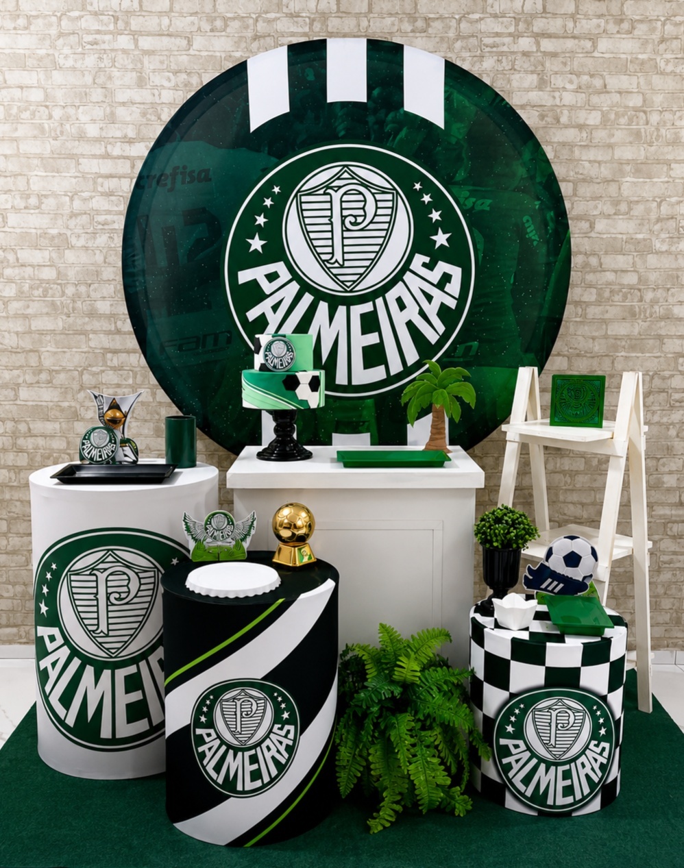 Alugar Tema Para Decoração de Festa Time Do Palmeiras 2 (Modelo 3) - Majas Pegue e Monte