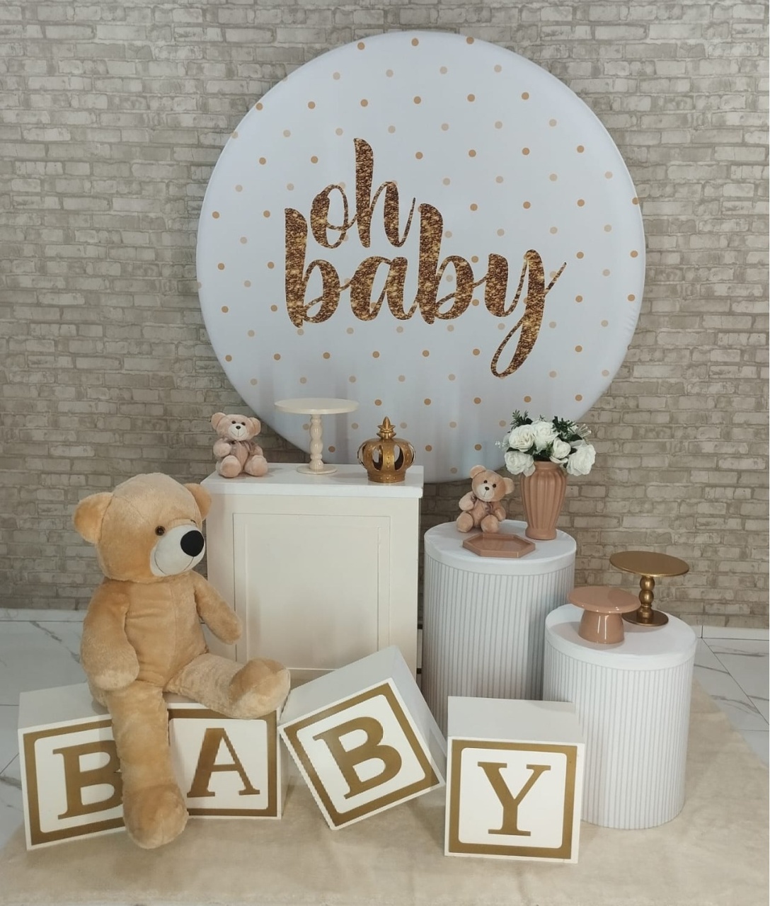 Alugar Tema Para Decoração de Festa Chá Bebê Oh Baby (Modelo 4) - Majas Pegue e Monte