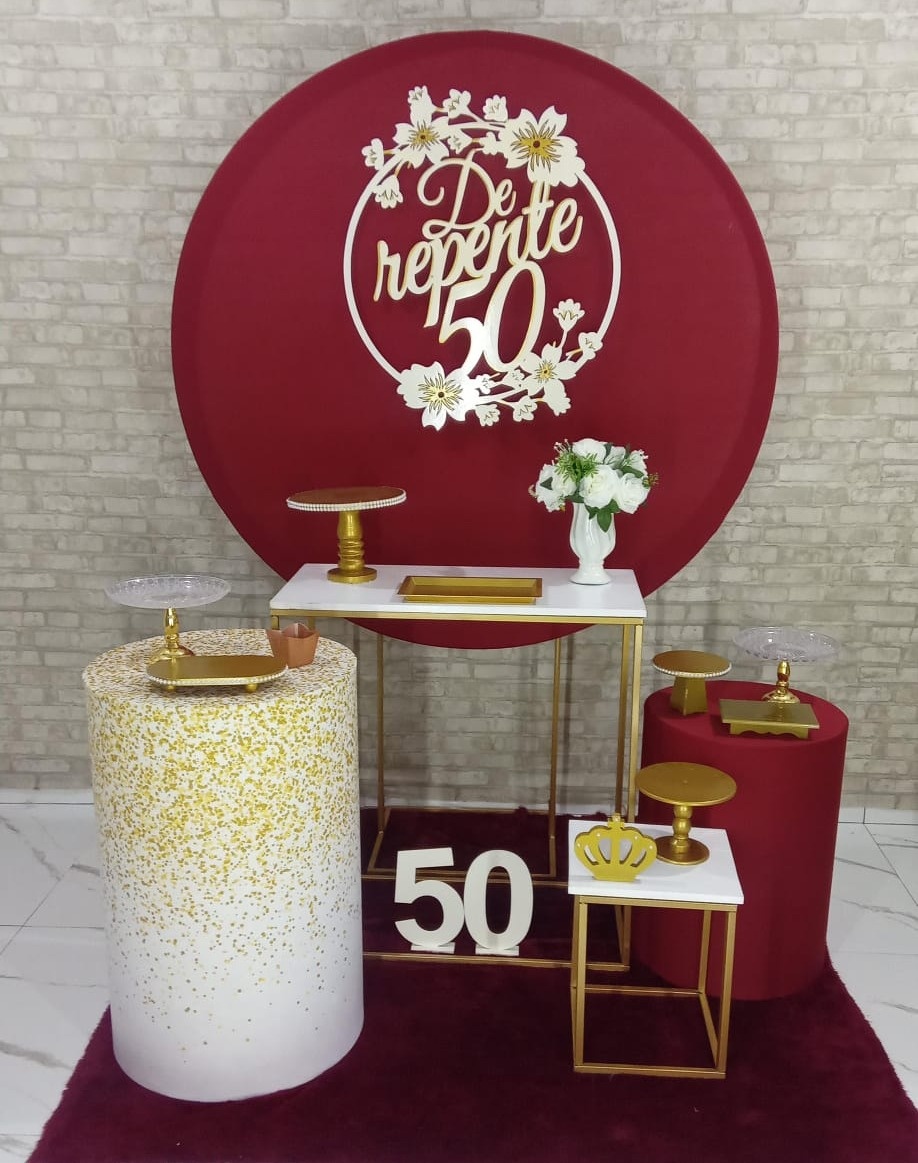 Alugar Tema Para Decoração de Festa de Repente 50 (Modelo 3) - Majas Pegue e Monte