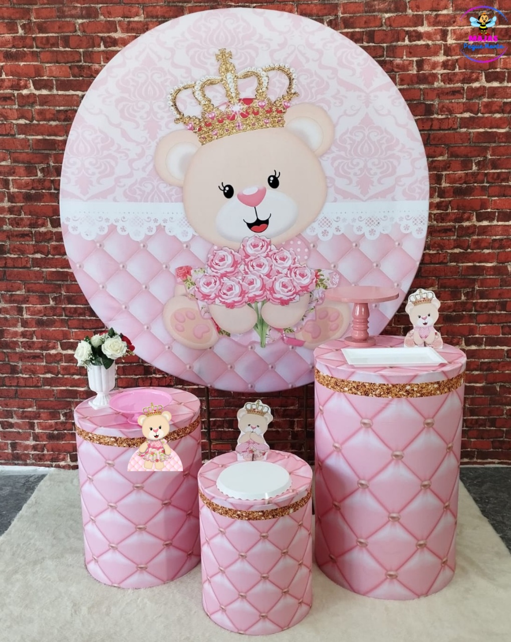 Alugar Tema Para Decoração de Festa Usinha Realeza (Modelo 1) - Majas Pegue e Monte