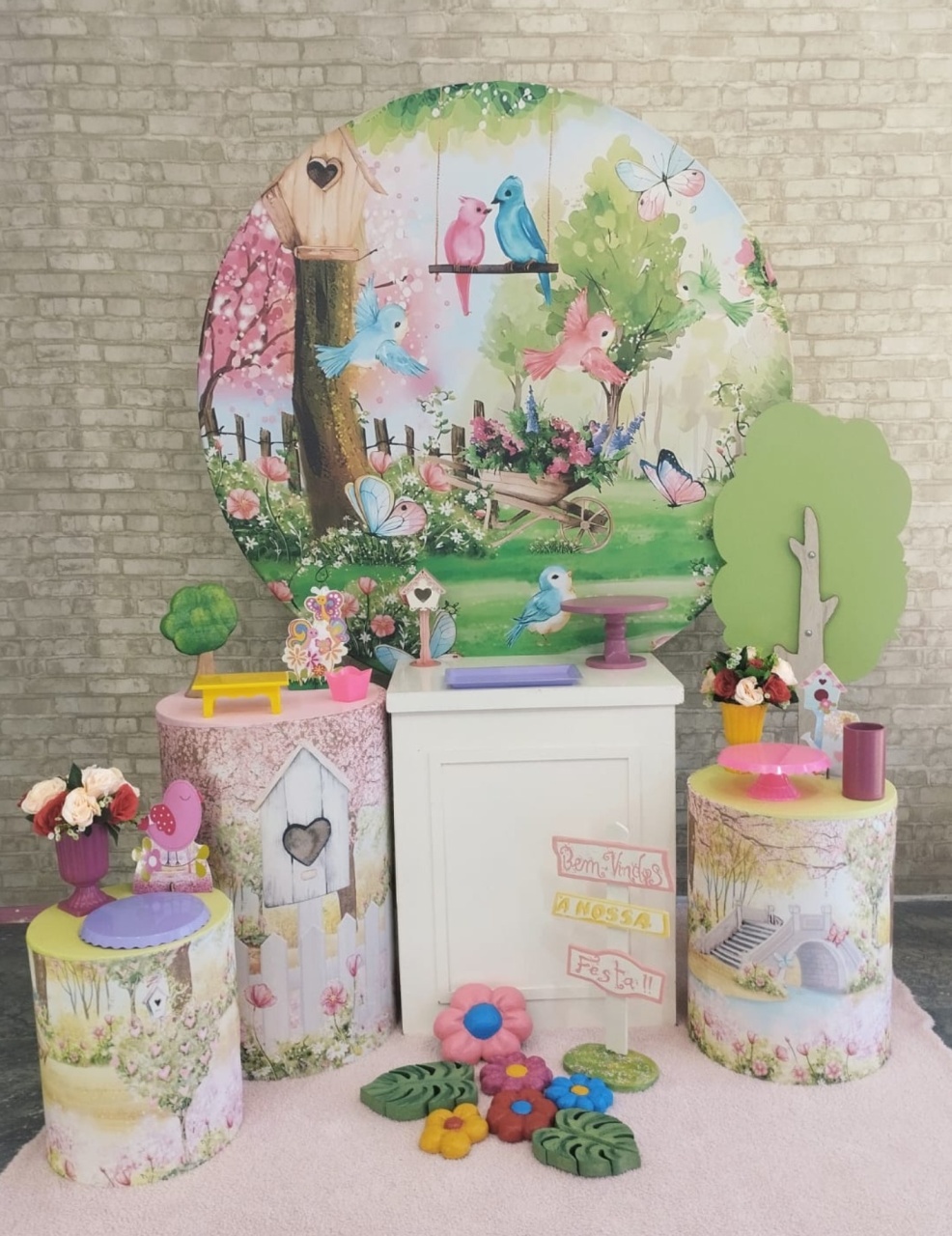 Alugar Tema Para Decoração de Festa Jardim Encantado (Modelo 1) - Majas Pegue e Monte