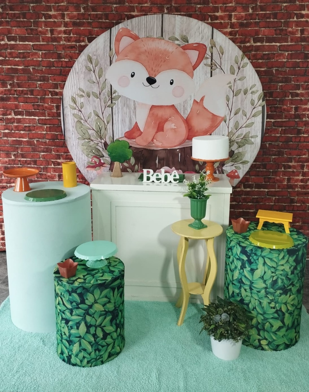 Alugar Tema Para Decoração de Festa Rapozinha (Modelo 3) - Majas Pegue e Monte