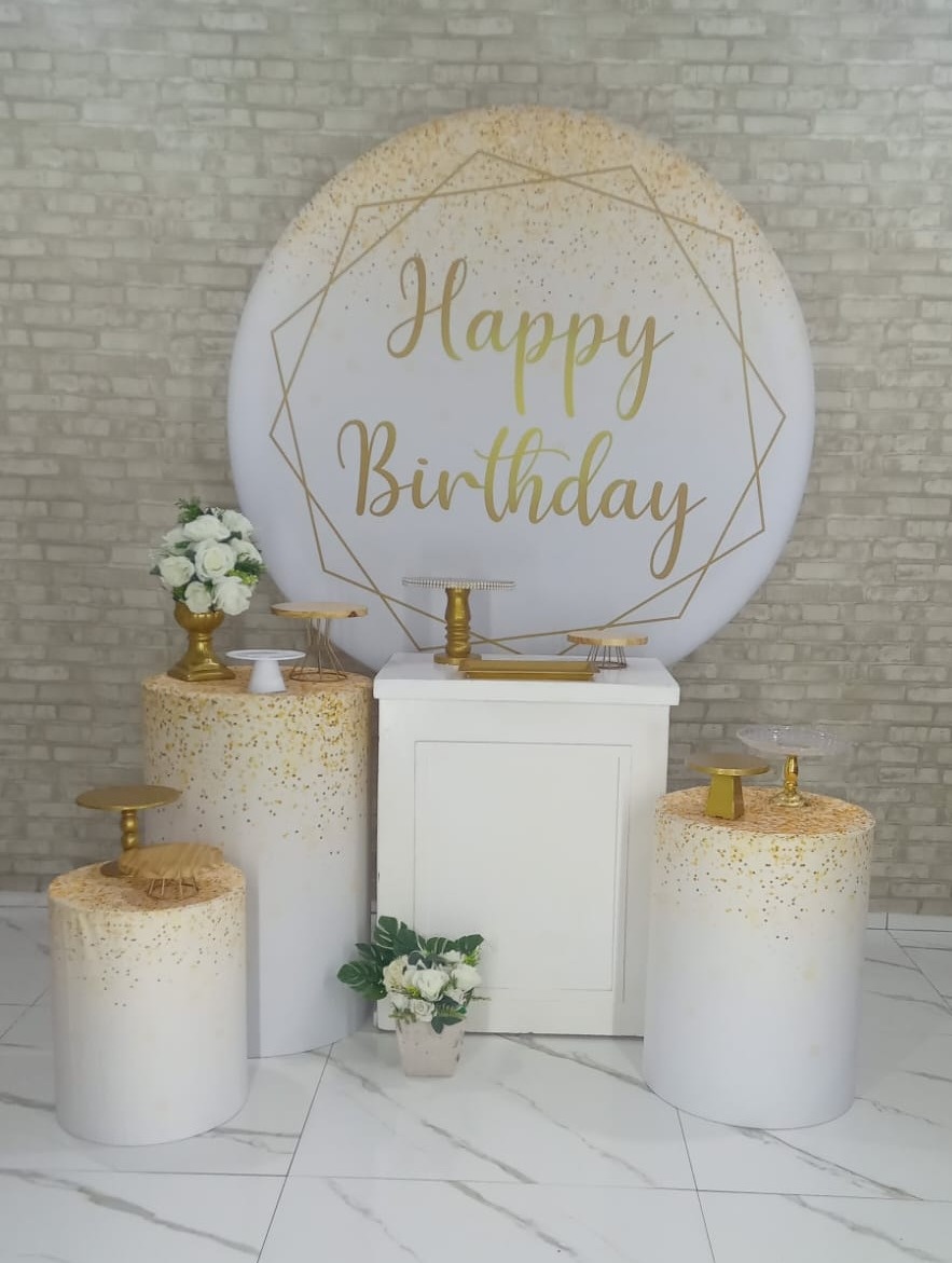 Alugue Tema Para Decoração de Festa Happy Birthday (Modelo 3) - Majas Pegue e Monte