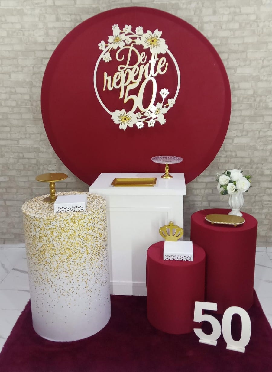 Alugar Tema Para Decoração de Festa de Repente 50 (Modelo 2) - Majas Pegue e Monte