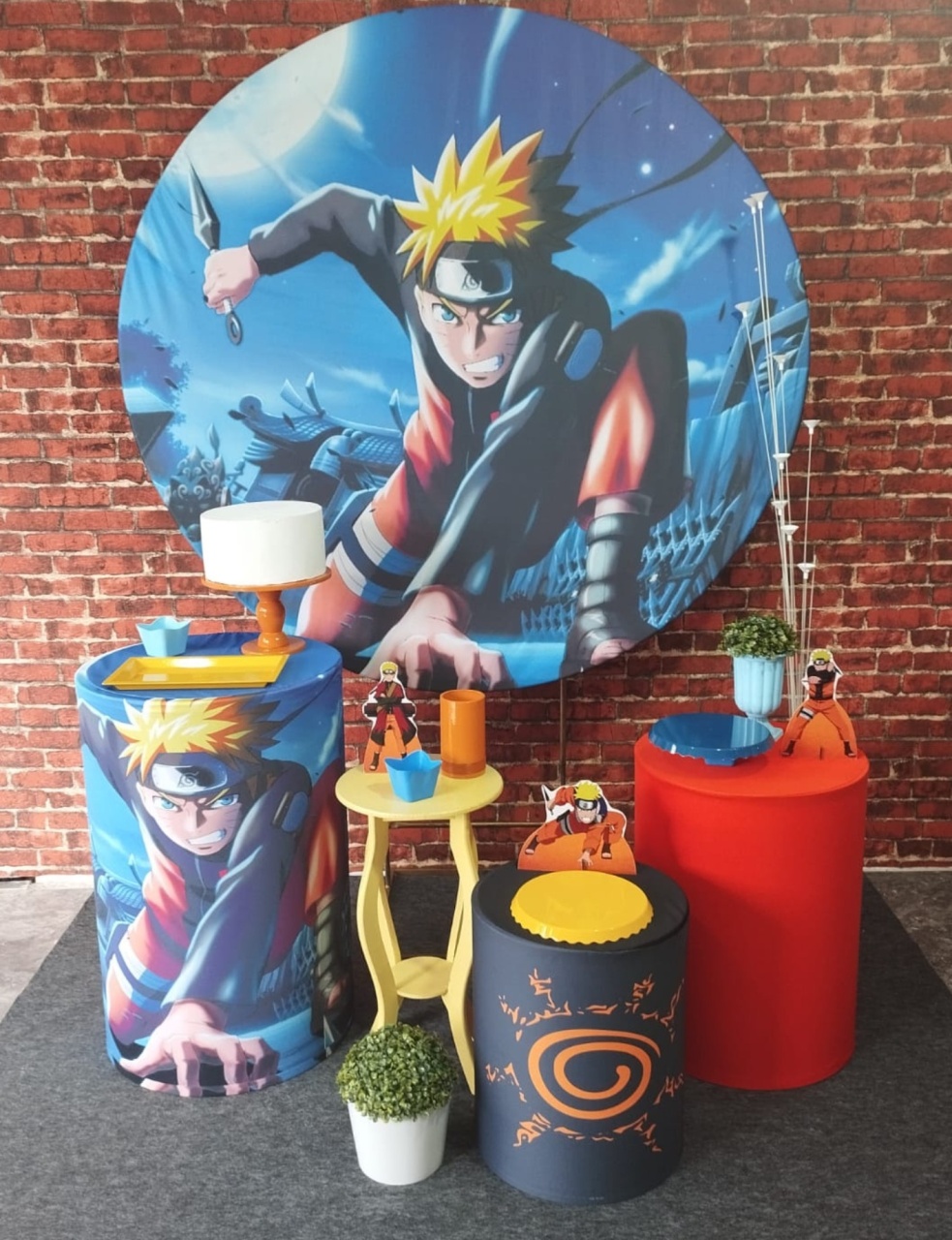 Alugar Tema Para Decoração de Festa Naruto (Modelo 2) - Majas Pegue e Monte