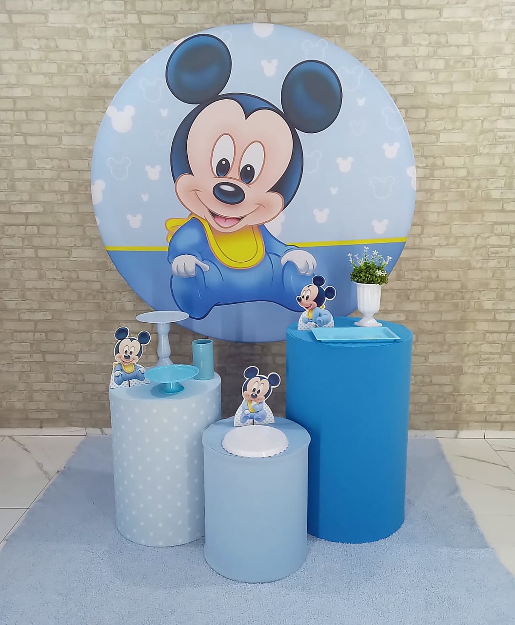 Alugar Tema Para Decoração de Festa Mickey Baby (Modelo 1) - Majas Pegue e Monte
