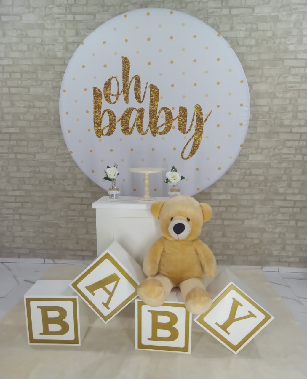 Alugar Tema Para Decoração de Festa Chá Bebê Oh Baby (Modelo 2) - Majas Pegue e Monte