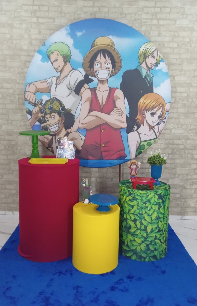 Alugar Tema Para Decoração de Festa One Piece (Modelo 1) - Majas Pegue e Monte