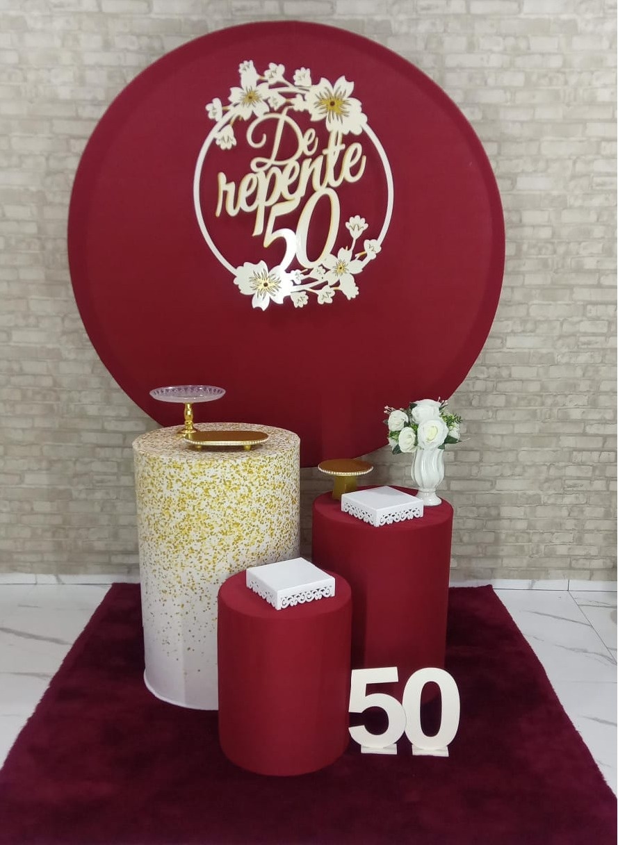 Alugar Tema Para Decoração de Festa de Repente 50 (Modelo 1)  - Majas Pegue e Monte
