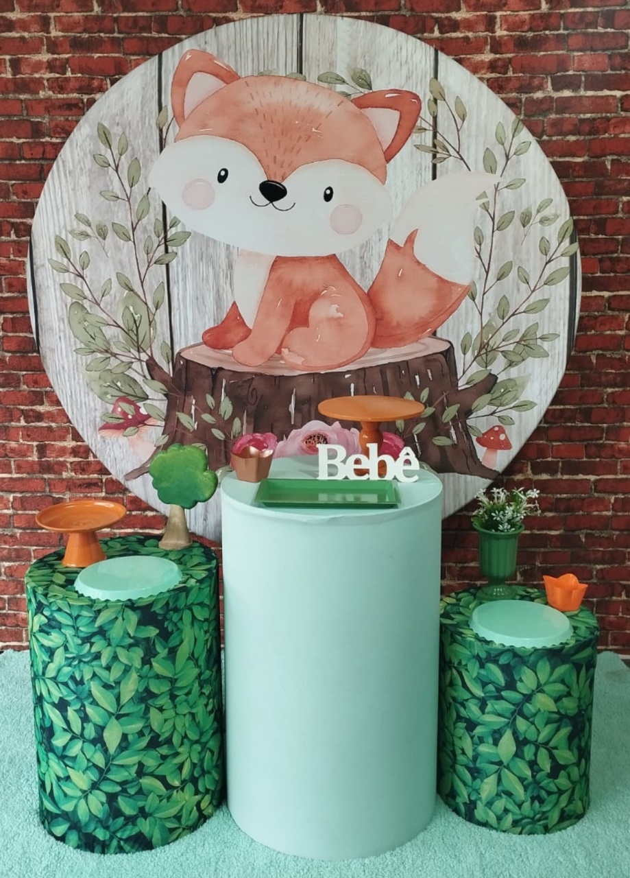 Alugar Tema Para Decoração de Festa Rapozinha (Modelo 1) - Majas Pegue e Monte