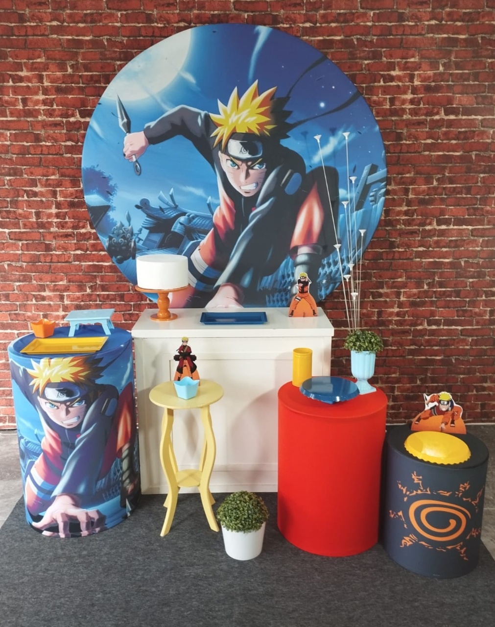Alugar Tema Para Decoração de Festa Naruto (Modelo 3) - Majas Pegue e Monte