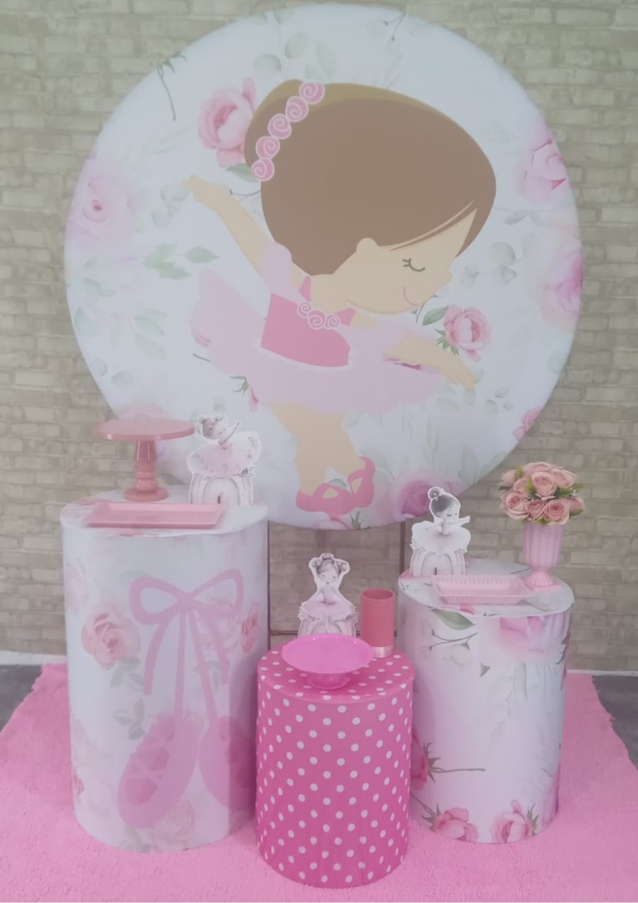 Alugar Tema Para Decoração de Festa Bailarina (Modelo 1) - Majas Pegue e Monte