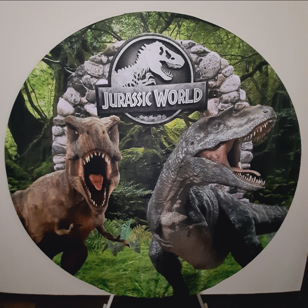 Painel Redondo Dinossauro - Maluhe decorações 
