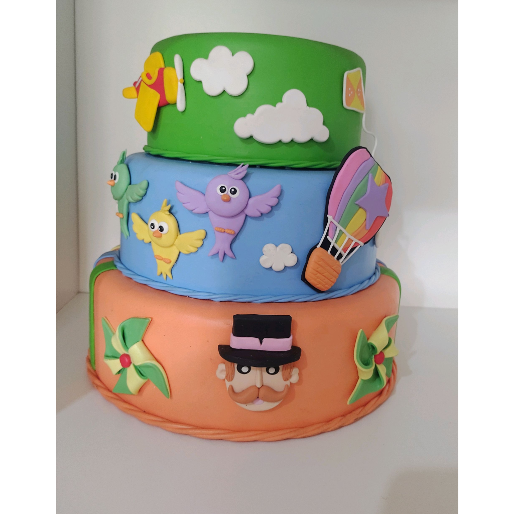 Bolo Em Biscuit Bita - Maluhe decorações 