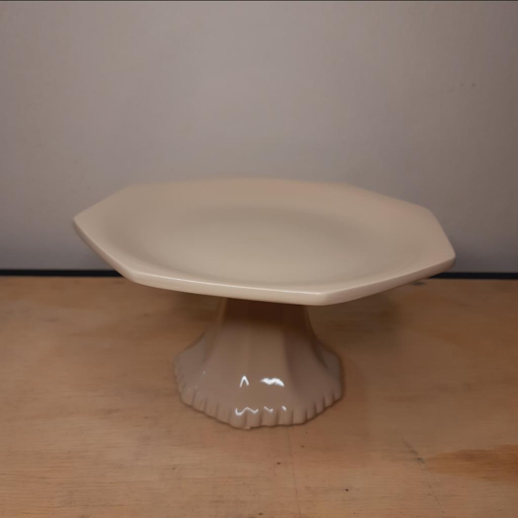 Boleira Cerâmica Tam. P Bege - Maluhe decorações 