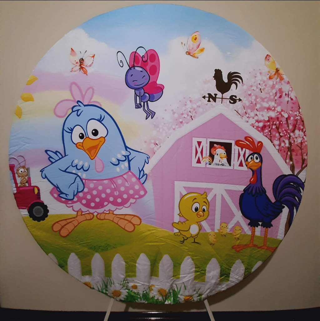 Painel Redondo Galinha Pintadinha - Maluhe decorações 