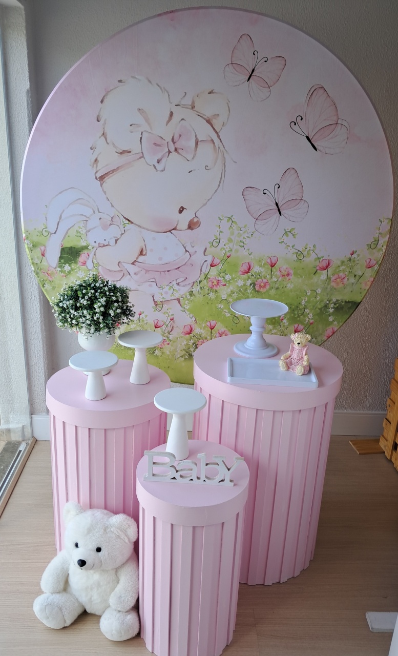 Kit Cha Bebê Rosa - Maluhe decorações 
