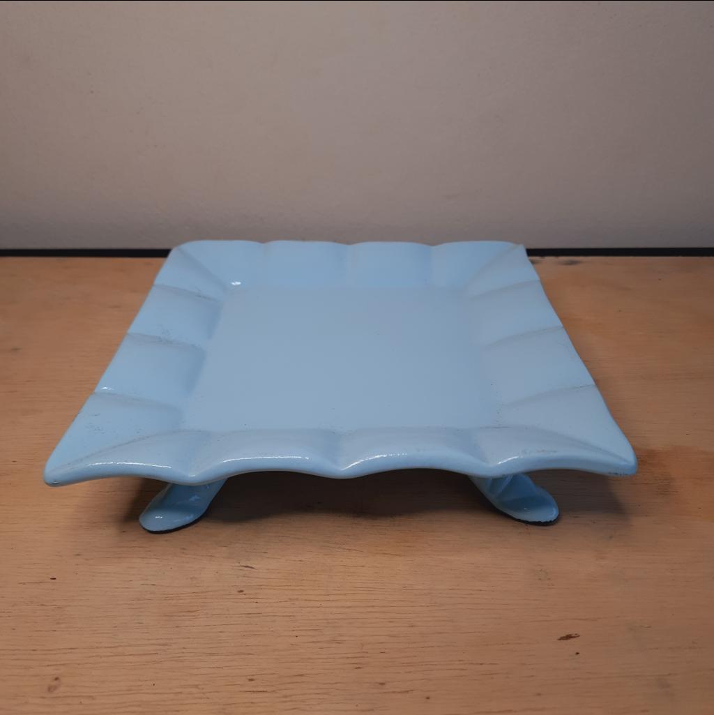 Bandeja Cerâmica Azul Bebê - Maluhe decorações 