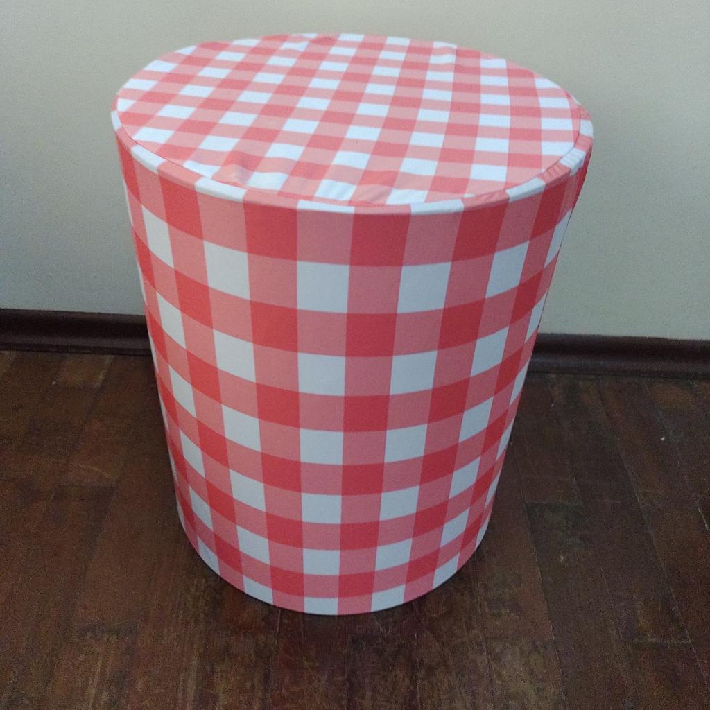 Capa de Cilindro Tam. P Xadrez Vermelho - Maluhe decorações 