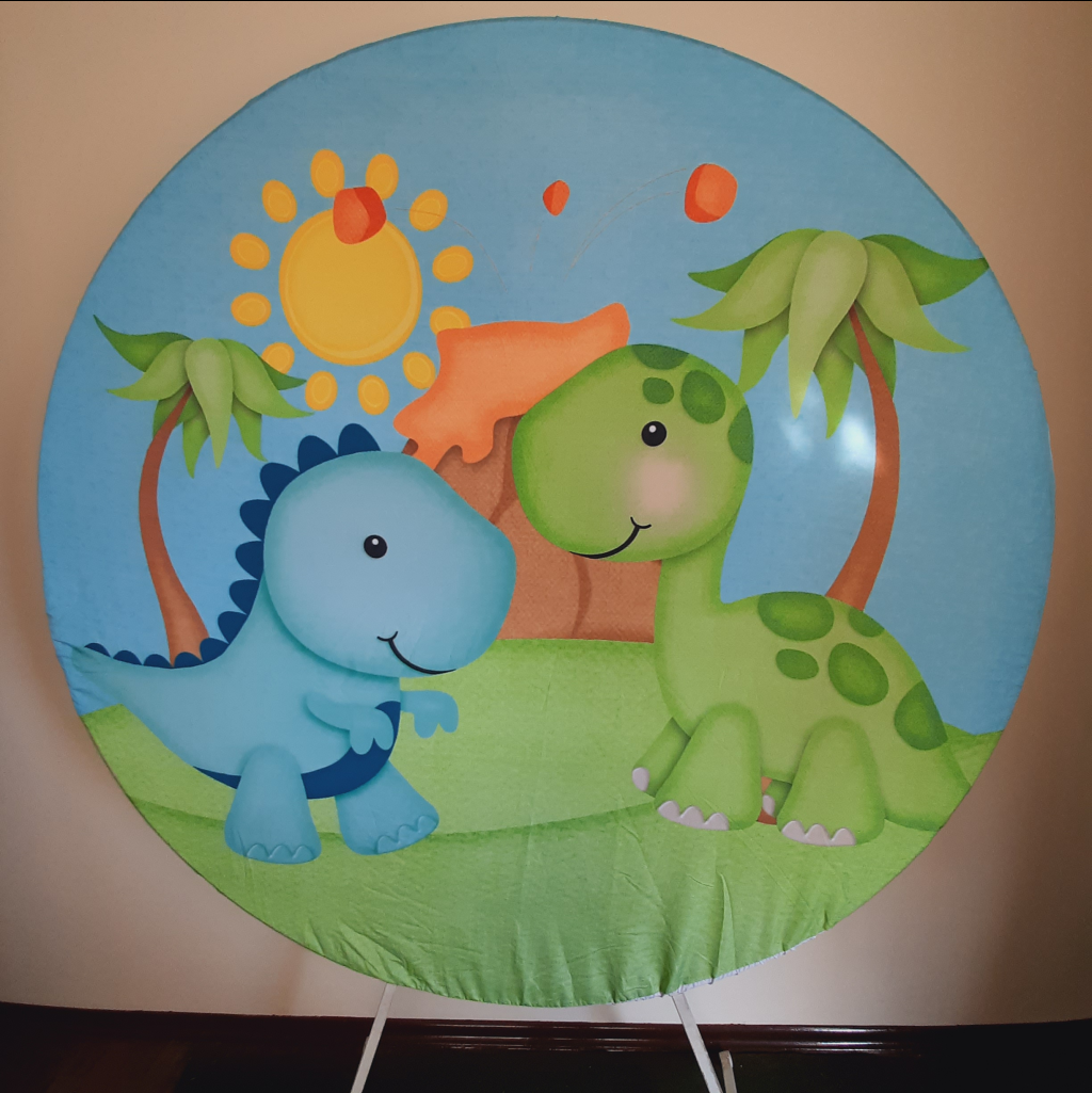 Painel Redondo Dino Baby - Maluhe decorações 