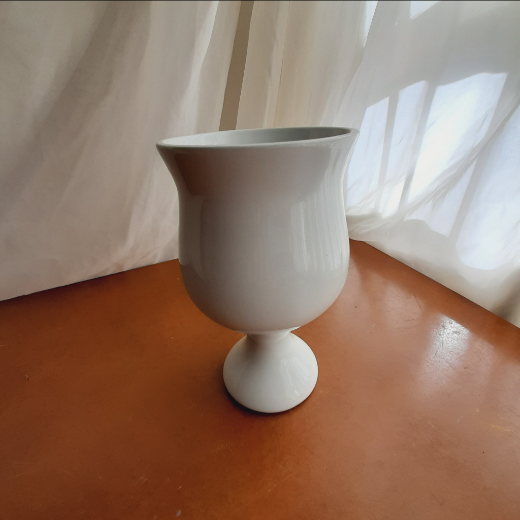 Vaso Cerâmica Pequeno Branco - Maluhe decorações 