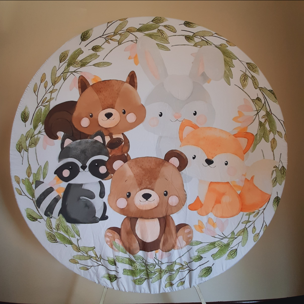 Painel Redondo Aquarela Bosque - Maluhe decorações 