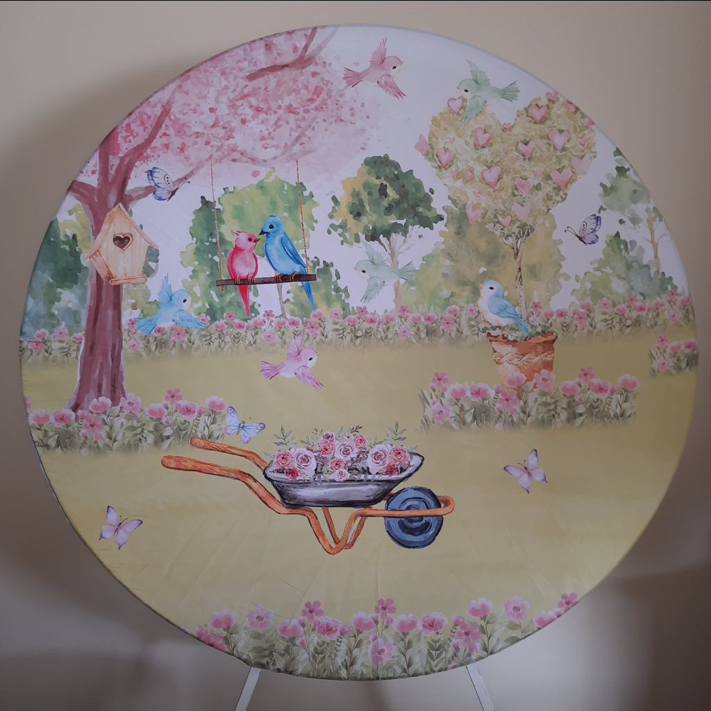 Painel Redondo Jardim 2 - Maluhe decorações 