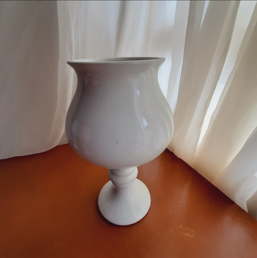 Vaso Cerâmica Branco - Maluhe decorações 