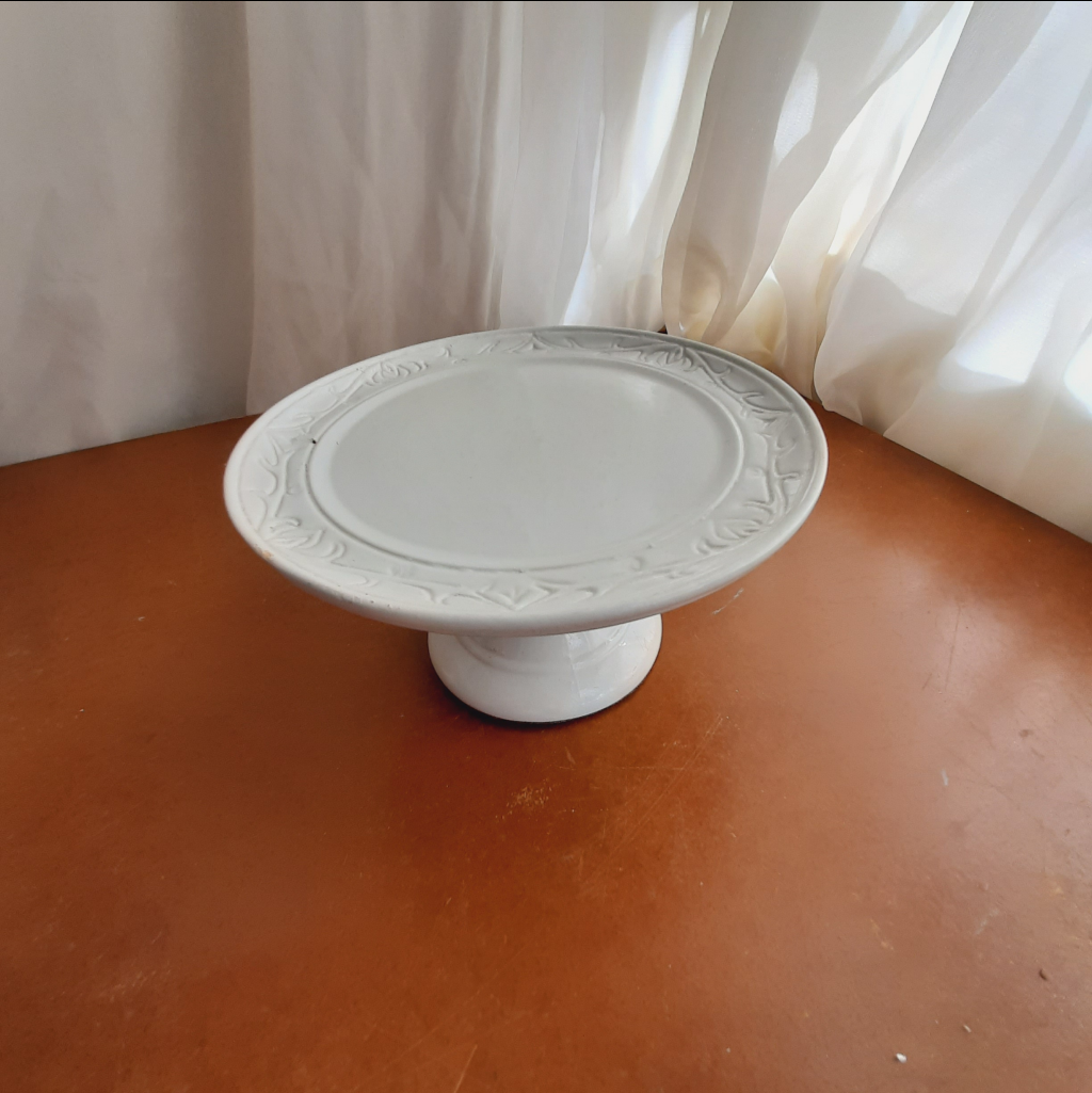 Boleira Cerâmica Tam. P 8Cm. Branca - Maluhe decorações 
