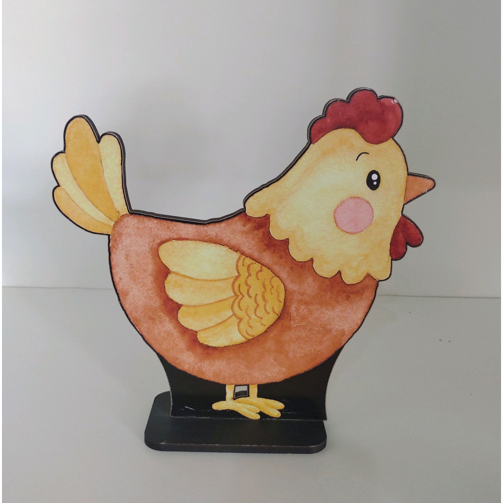 Display Galinha 25 Cm Fazendinha - Maluhe decorações 
