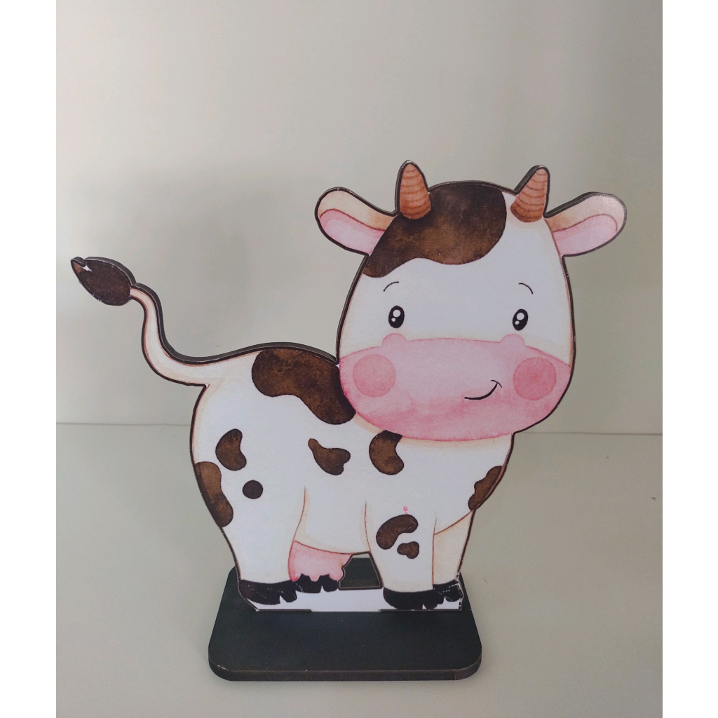 Display Vaquinha 25 Cm Fazendinha - Maluhe decorações 